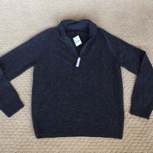 New w/Tags J Crew 1/4 ZIP Sweater Med Grey Ret $98